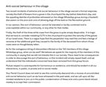 Statement from the Parish Council regarding Anti Social Behaviour in the Village